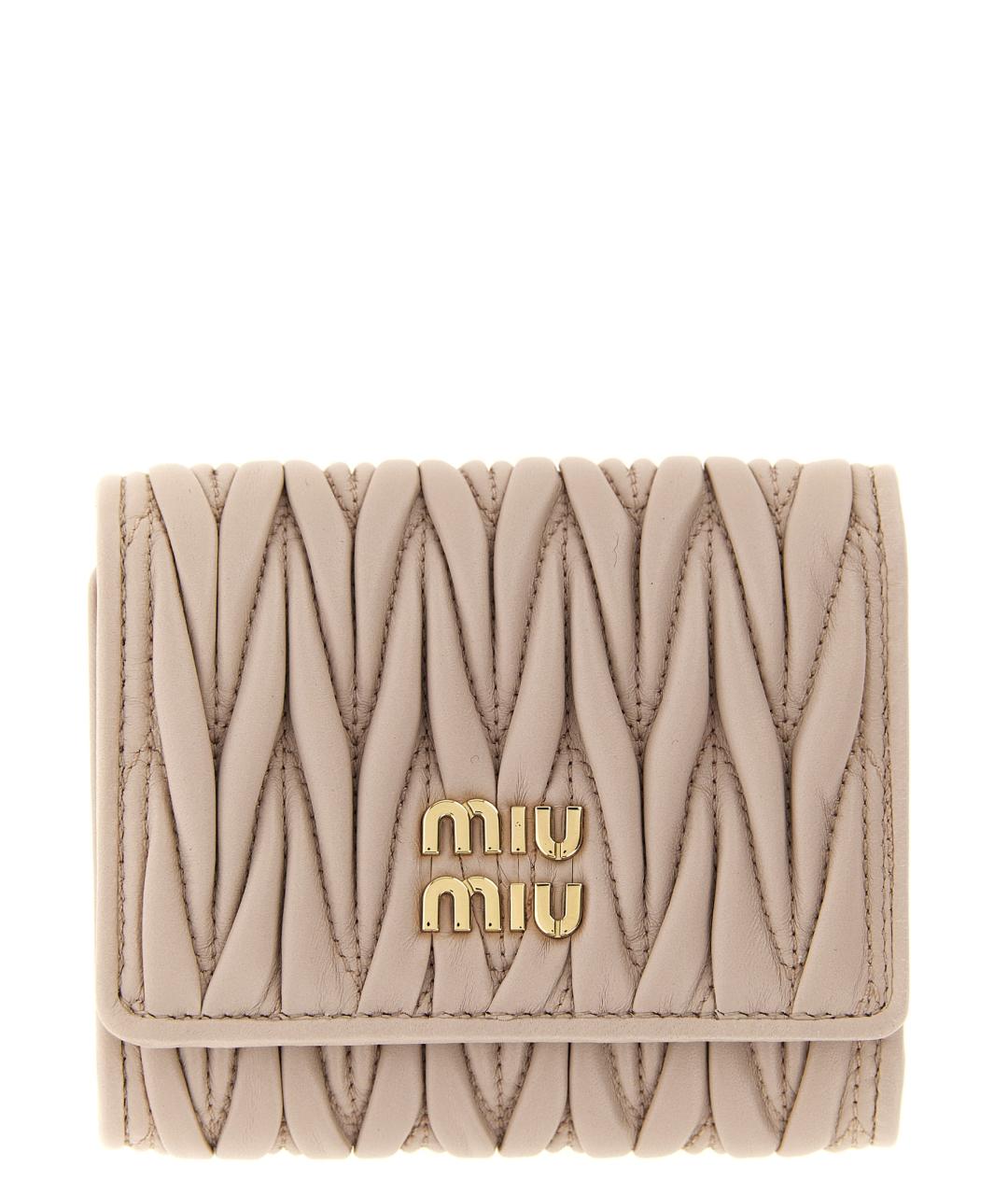 MIU MIU Розовый кожаный кошелек, фото 1