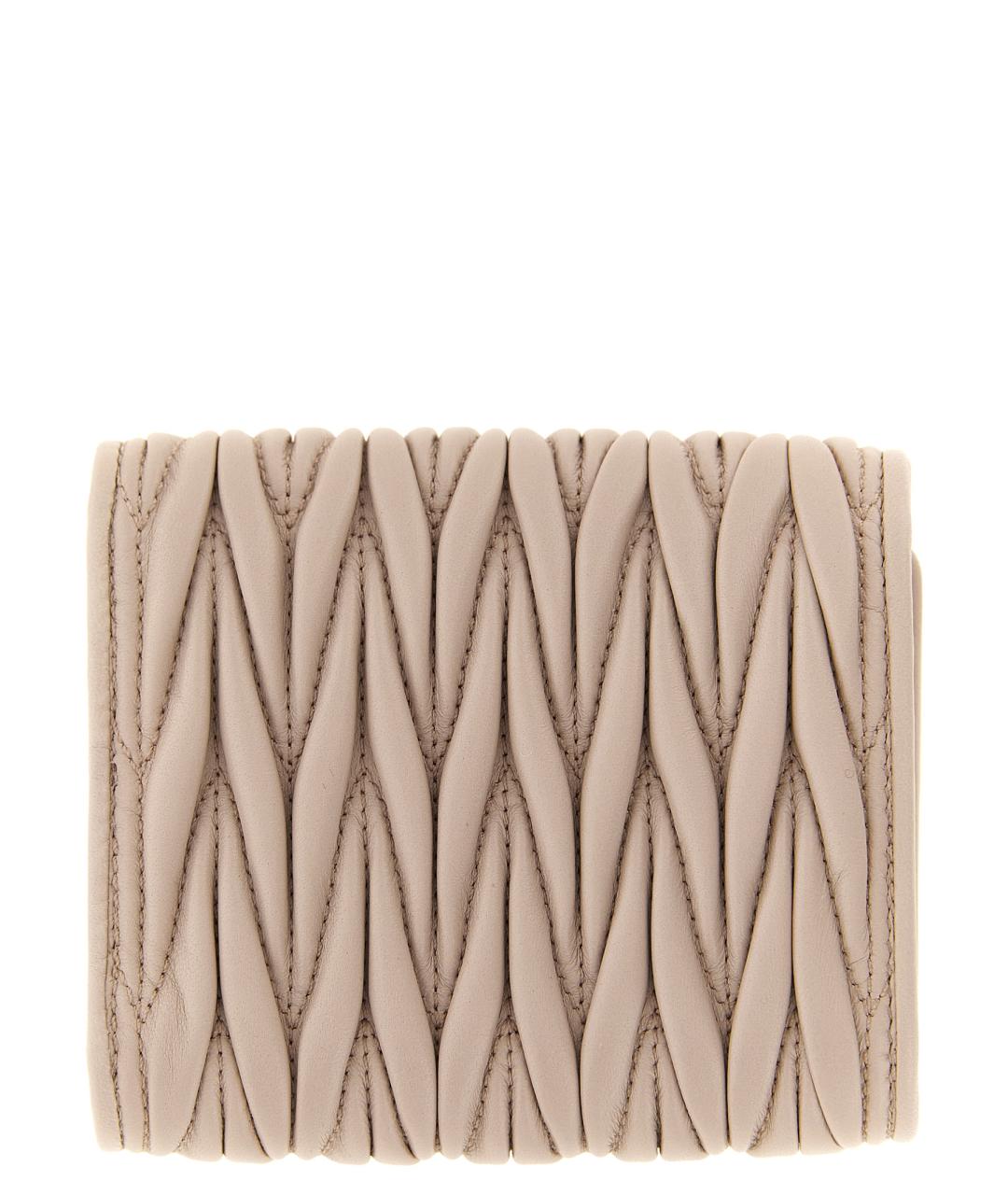 MIU MIU Розовый кожаный кошелек, фото 2