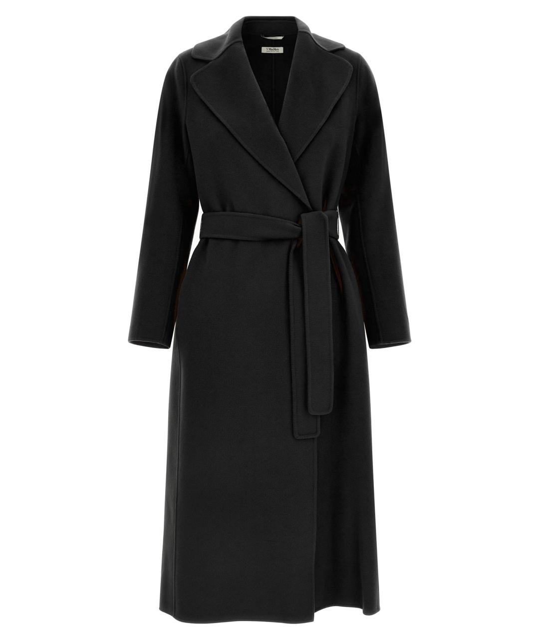 'S MAX MARA Черное шерстяное пальто, фото 1