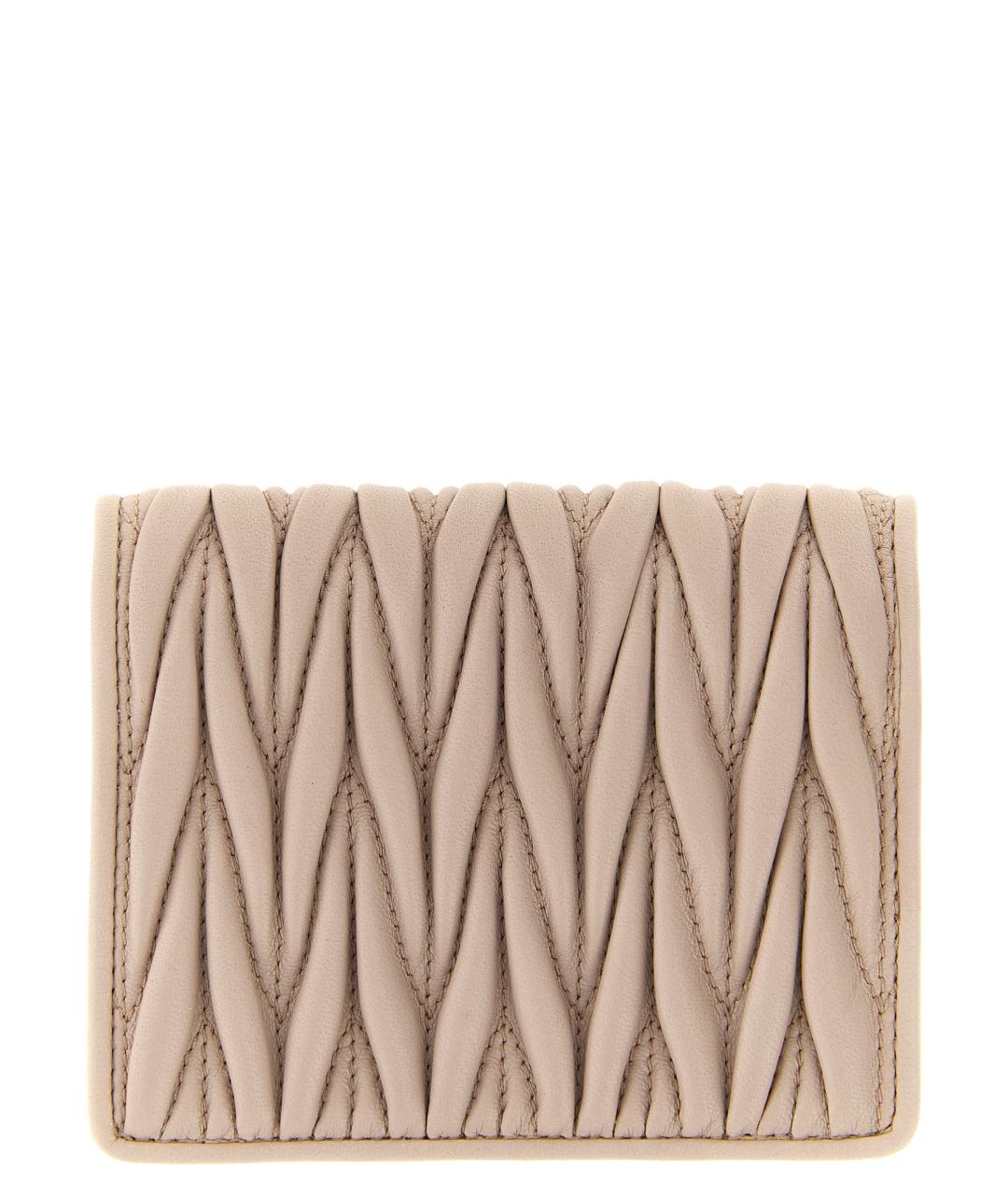 MIU MIU Розовый кожаный кошелек, фото 2