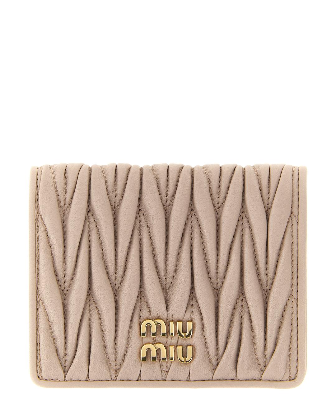 MIU MIU Розовый кожаный кошелек, фото 1