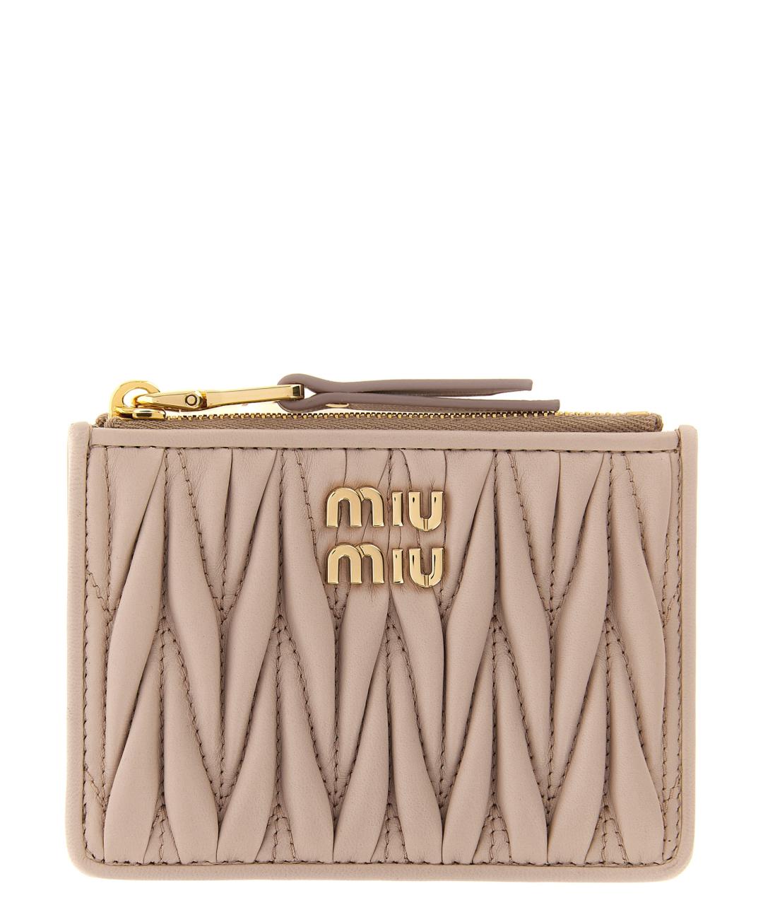 MIU MIU Розовый кожаный кардхолдер, фото 1