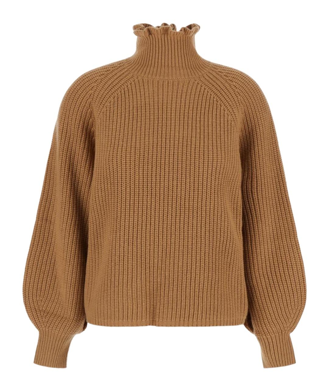 MAX MARA Коричневый шерстяной джемпер / свитер, фото 1