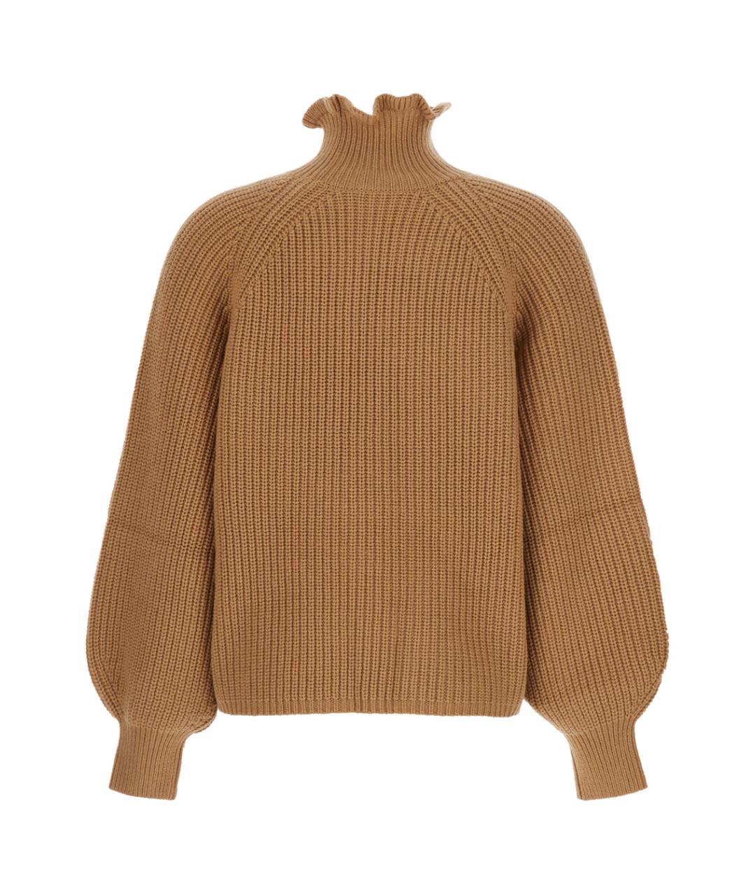 MAX MARA Коричневый шерстяной джемпер / свитер, фото 2