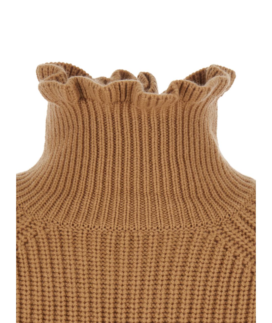 MAX MARA Коричневый шерстяной джемпер / свитер, фото 3