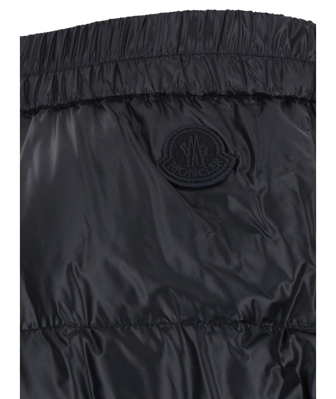 MONCLER Черная полиамидовая юбка миди, фото 3