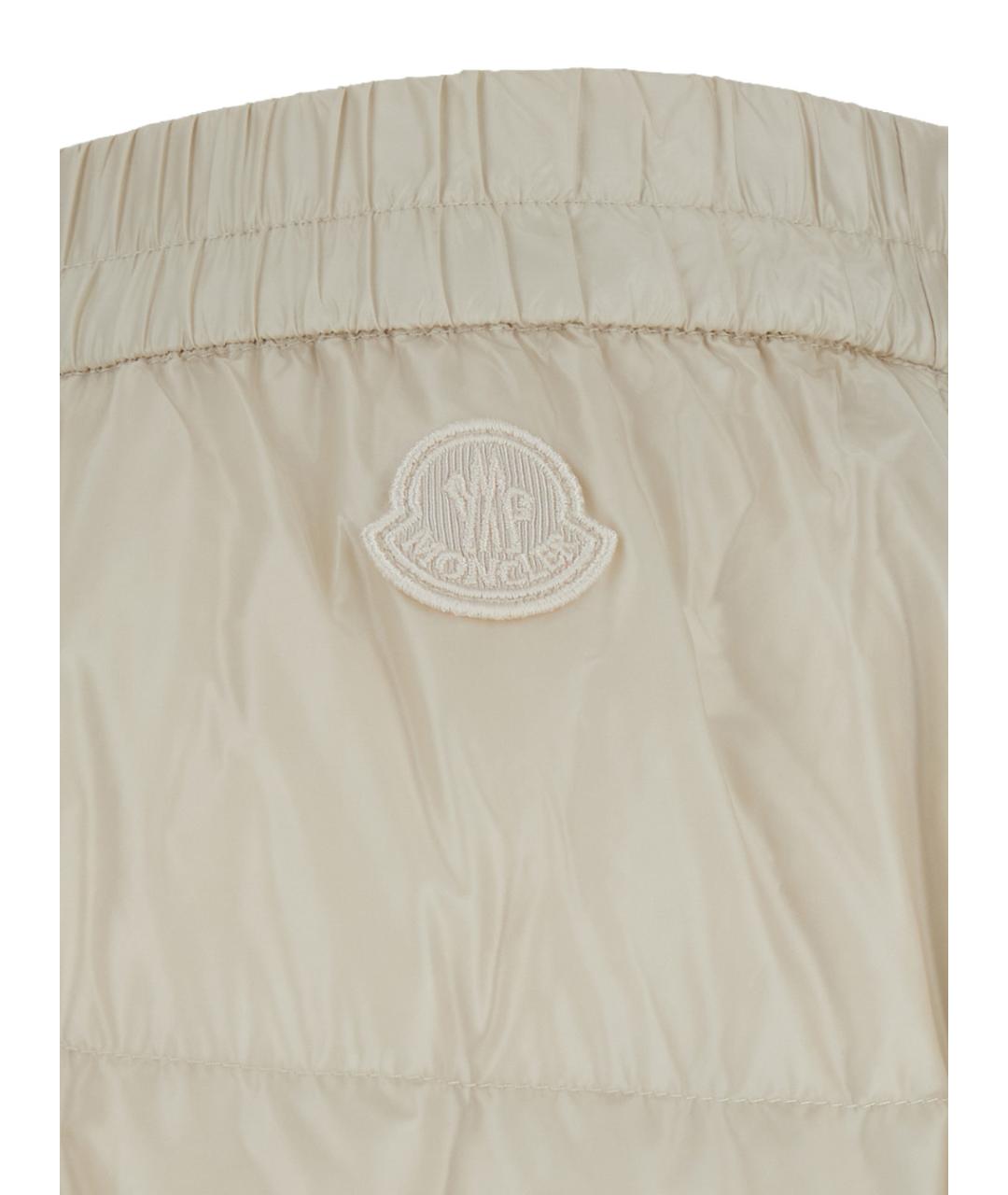 MONCLER Белая полиамидовая юбка миди, фото 3
