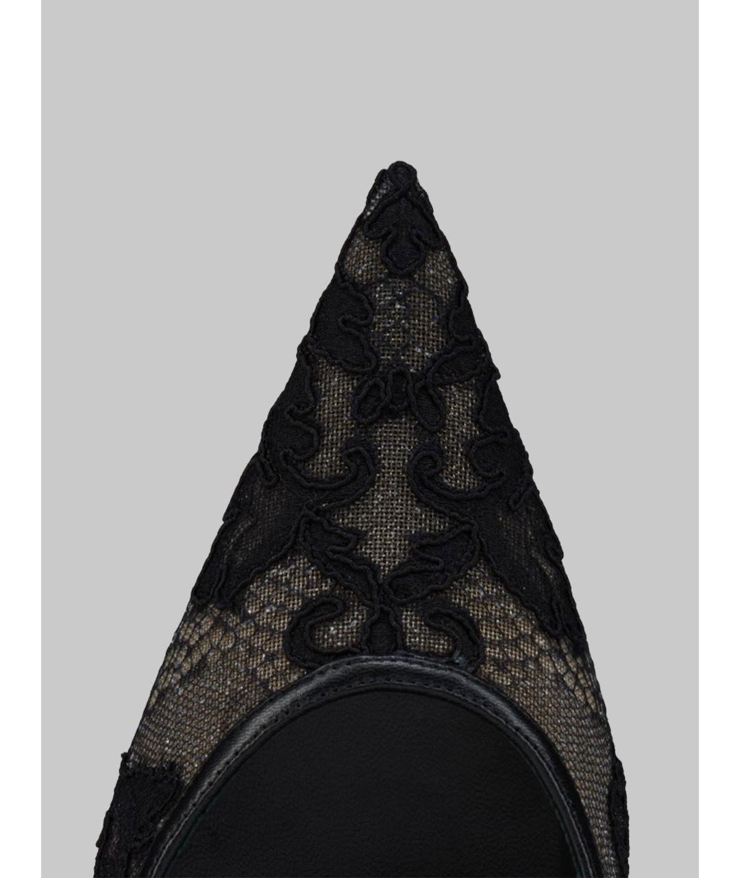 CHRISTIAN LOUBOUTIN Черные текстильные туфли, фото 4