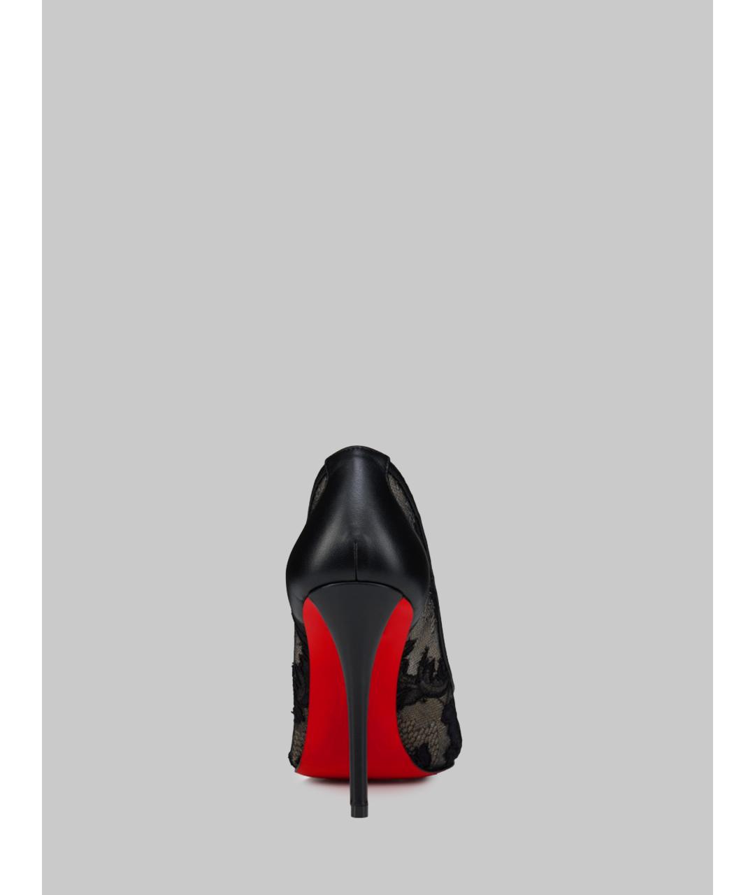 CHRISTIAN LOUBOUTIN Черные текстильные туфли, фото 3