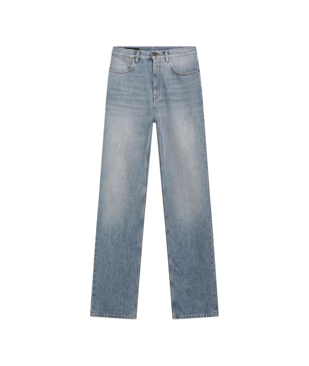 GUCCI Голубые хлопковые прямые джинсы, фото 6