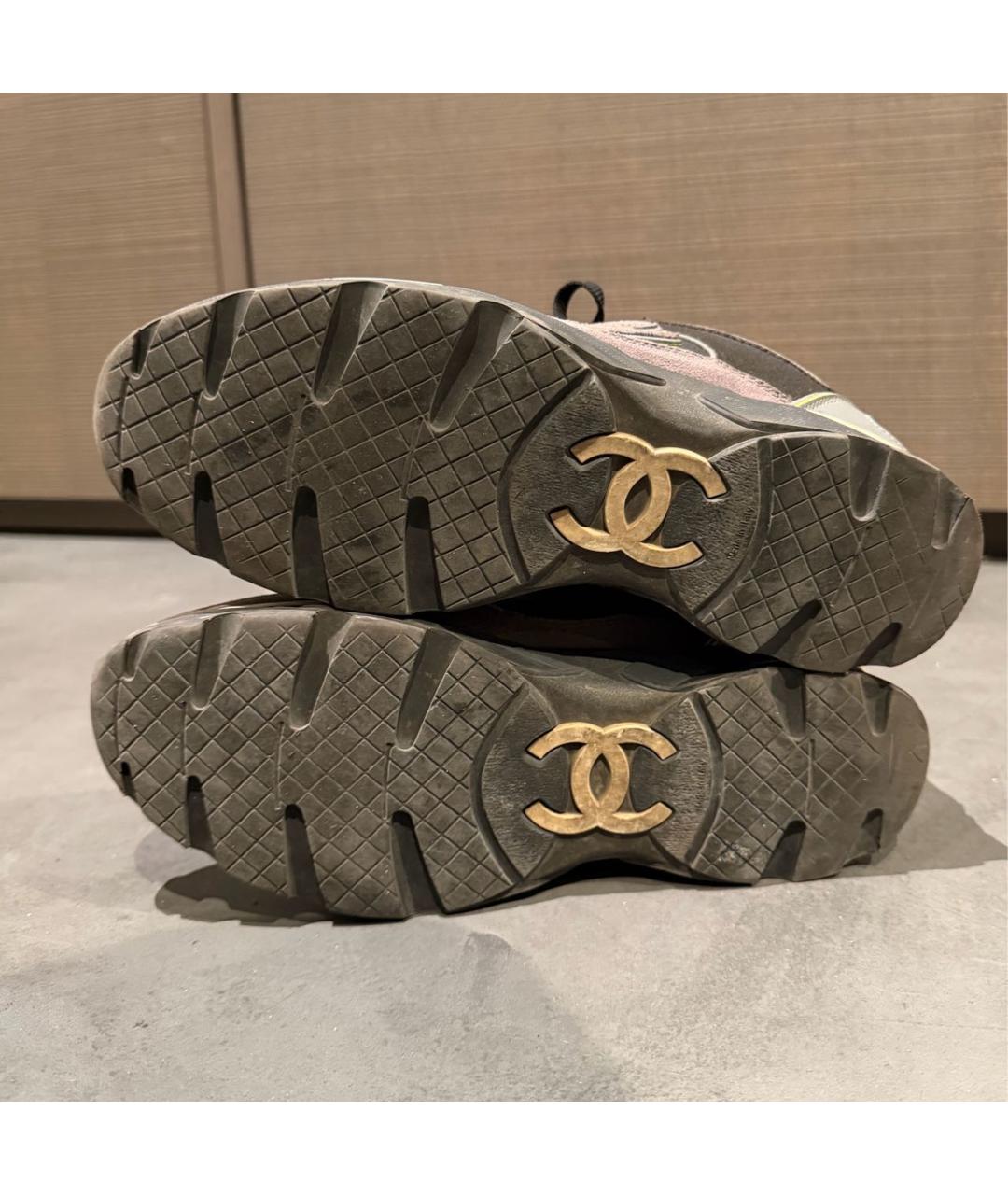 CHANEL Антрацитовые кроссовки, фото 7