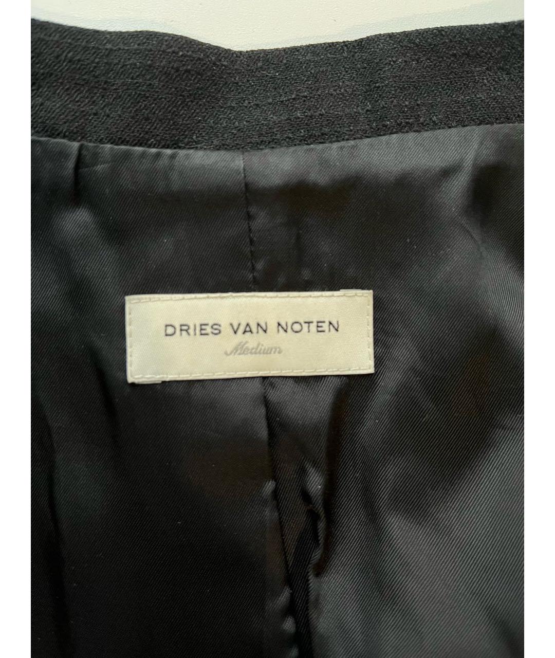 DRIES VAN NOTEN Черный шерстяной жакет/пиджак, фото 8