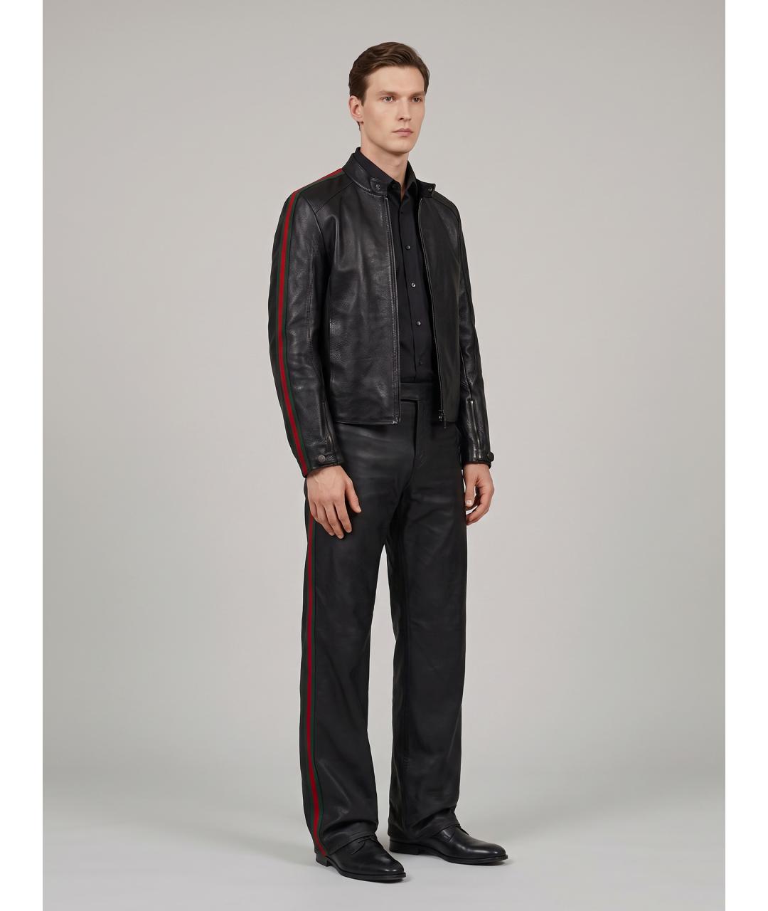 GUCCI Черные хлопковые прямые джинсы, фото 3