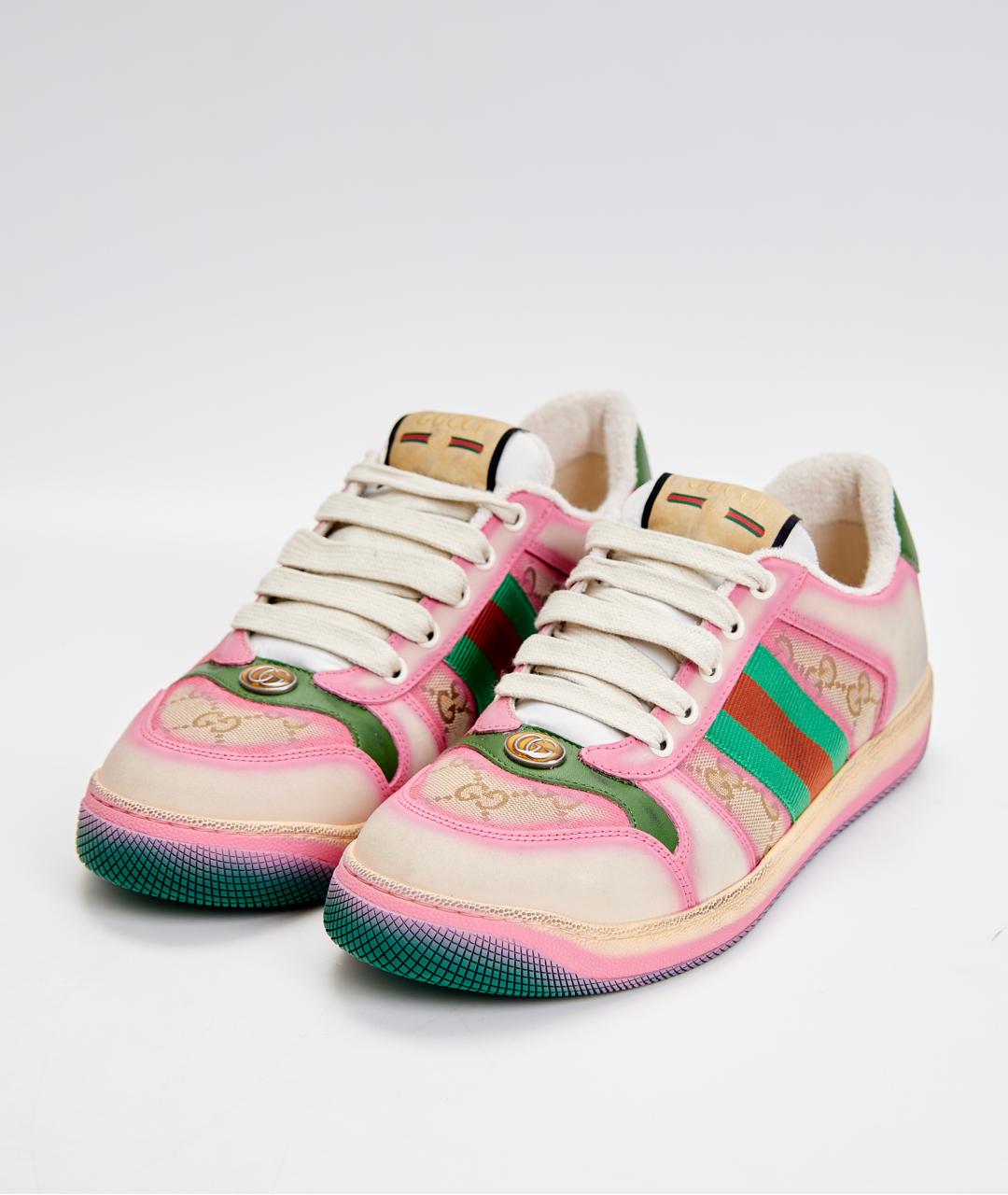 GUCCI Бежевые текстильные кроссовки, фото 2