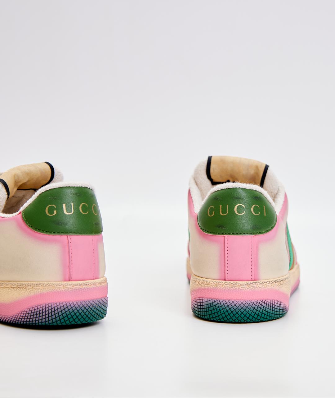 GUCCI Бежевые текстильные кроссовки, фото 3