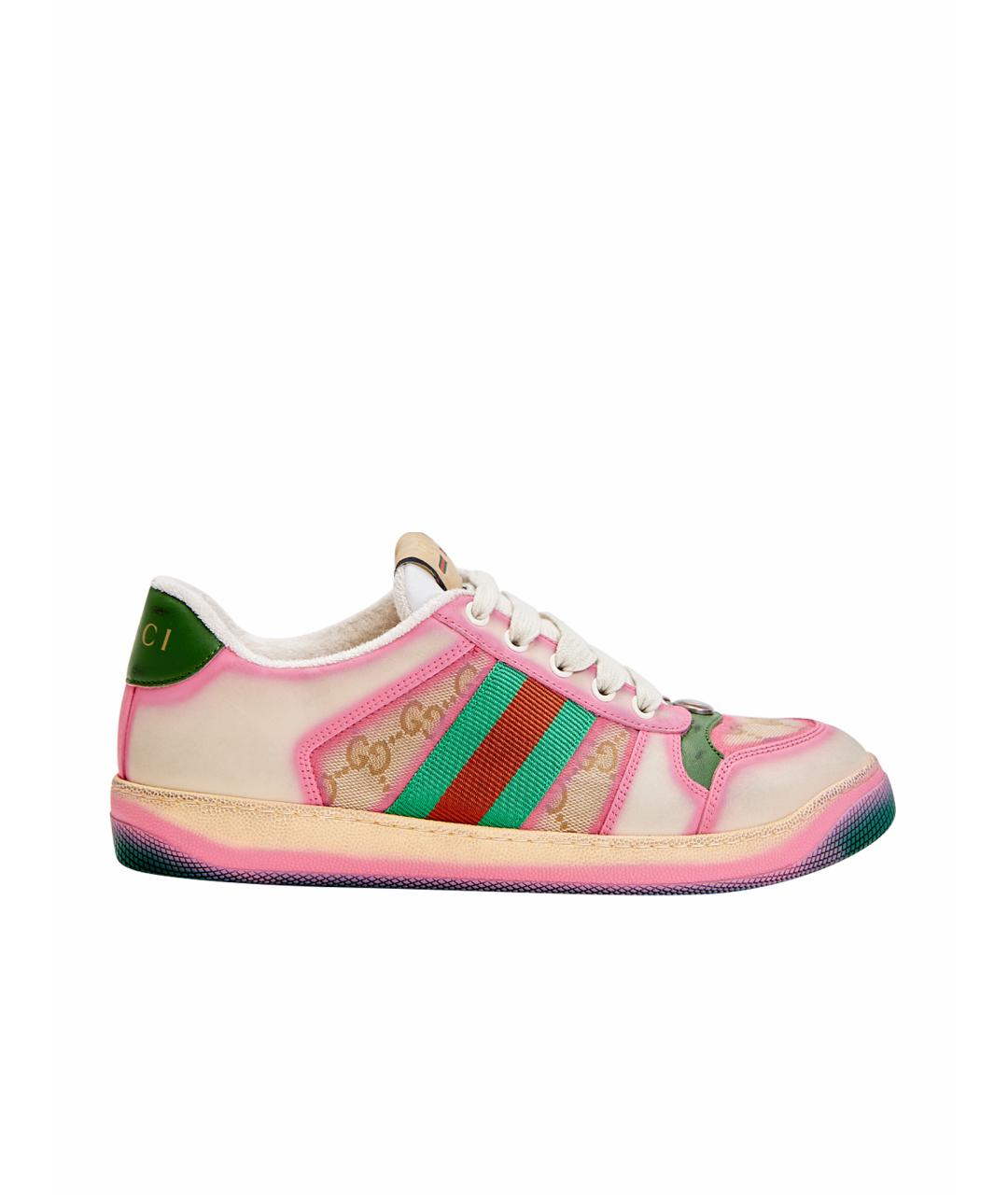 GUCCI Бежевые текстильные кроссовки, фото 1