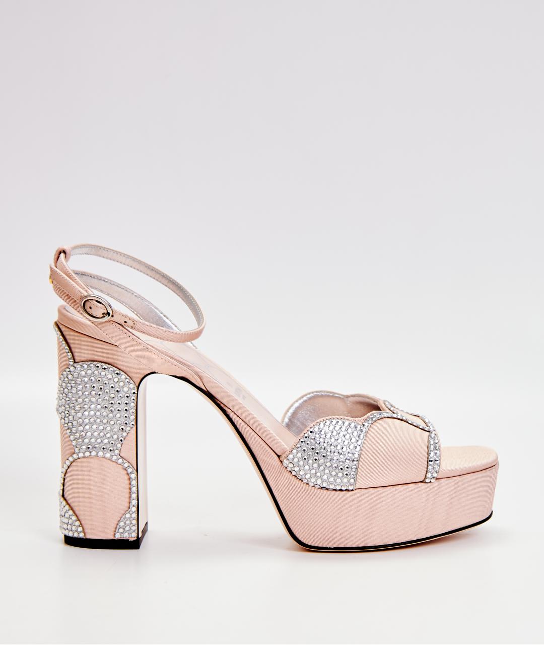VALENTINO Розовые текстильные туфли, фото 7
