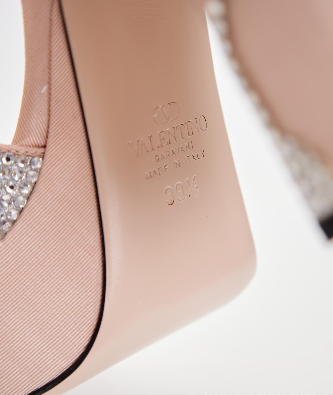 VALENTINO Розовые текстильные туфли, фото 5