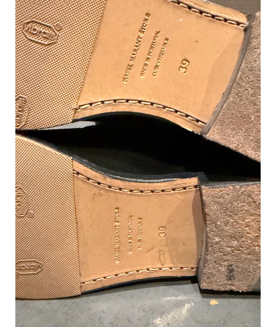 ISABEL MARANT Черные нубуковые сапоги, фото 8