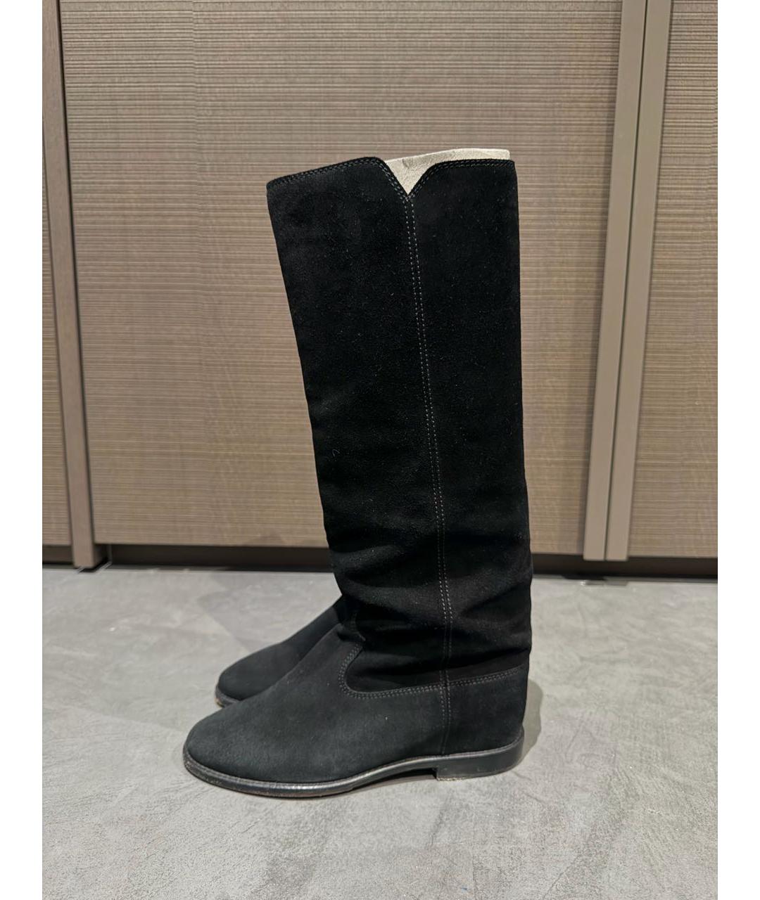 ISABEL MARANT Черные нубуковые сапоги, фото 6