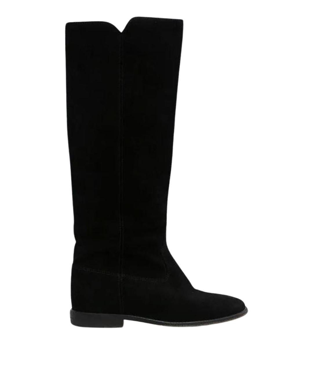 ISABEL MARANT Черные нубуковые сапоги, фото 1