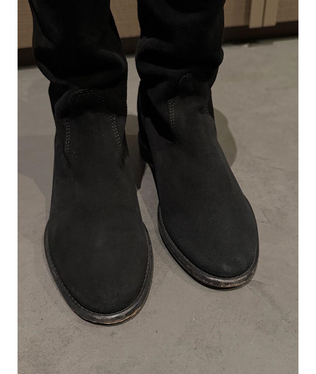 ISABEL MARANT Черные нубуковые сапоги, фото 5