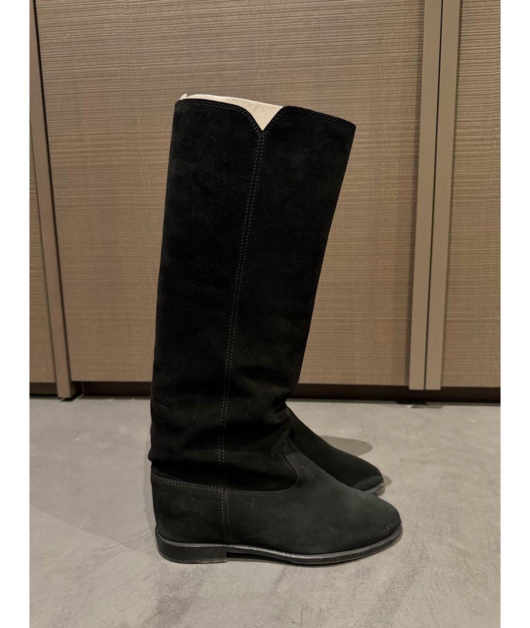 ISABEL MARANT Черные нубуковые сапоги, фото 2