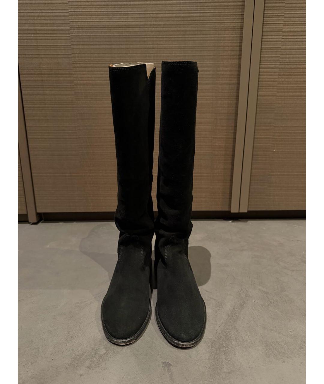 ISABEL MARANT Черные нубуковые сапоги, фото 3