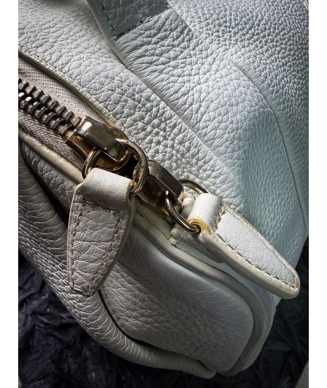 ALEXANDER WANG Белая кожаная сумка с короткими ручками, фото 8