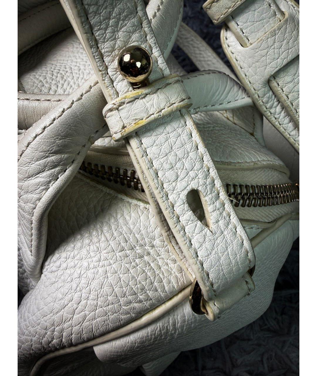 ALEXANDER WANG Белая кожаная сумка с короткими ручками, фото 5