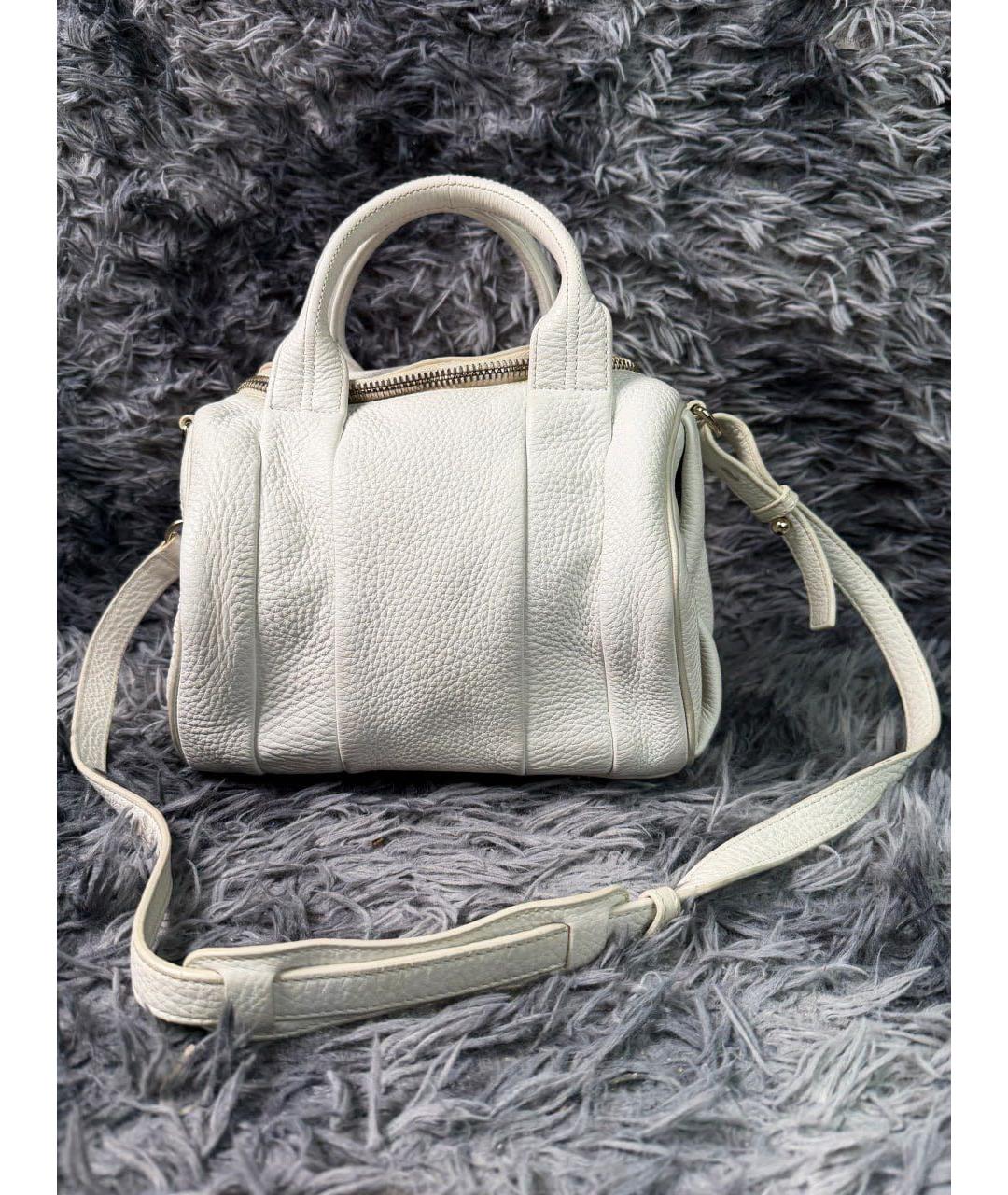 ALEXANDER WANG Белая кожаная сумка с короткими ручками, фото 9