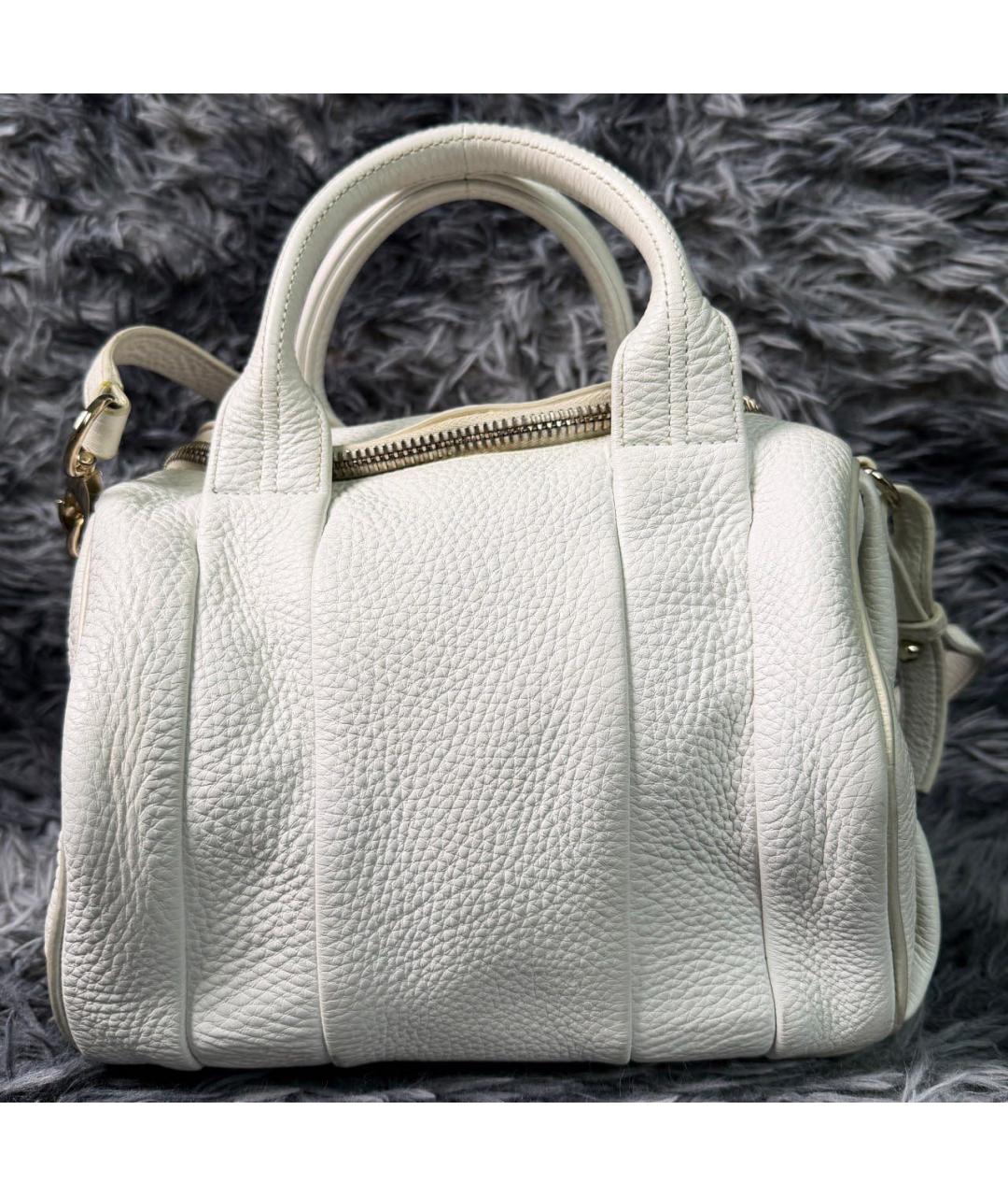 ALEXANDER WANG Белая кожаная сумка с короткими ручками, фото 2