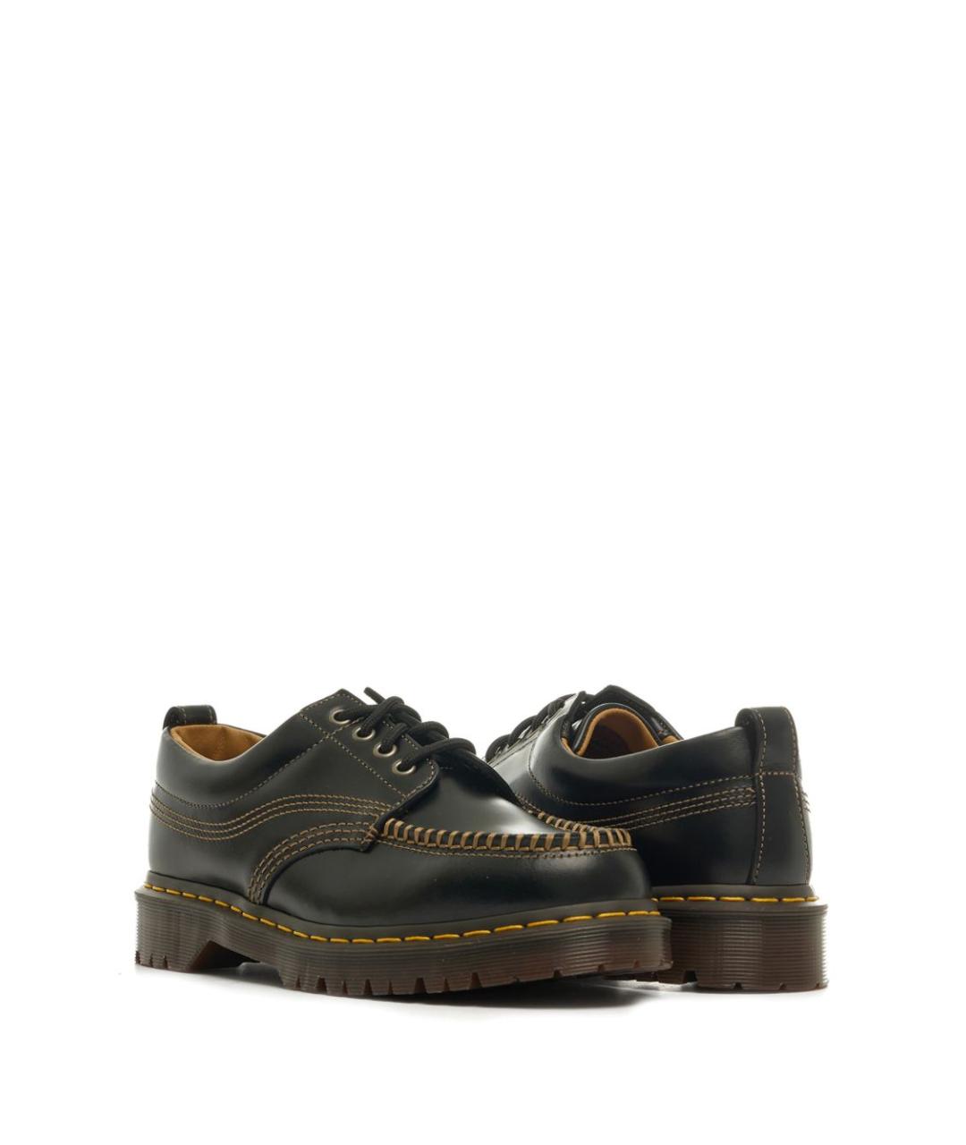 DR. MARTENS Черные кожаные низкие ботинки, фото 2