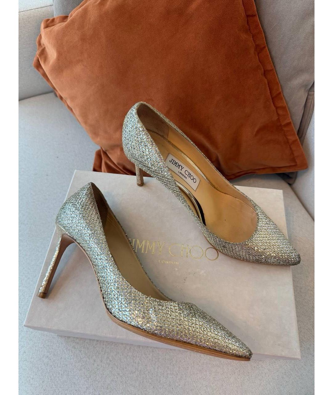JIMMY CHOO Серебряные туфли, фото 7