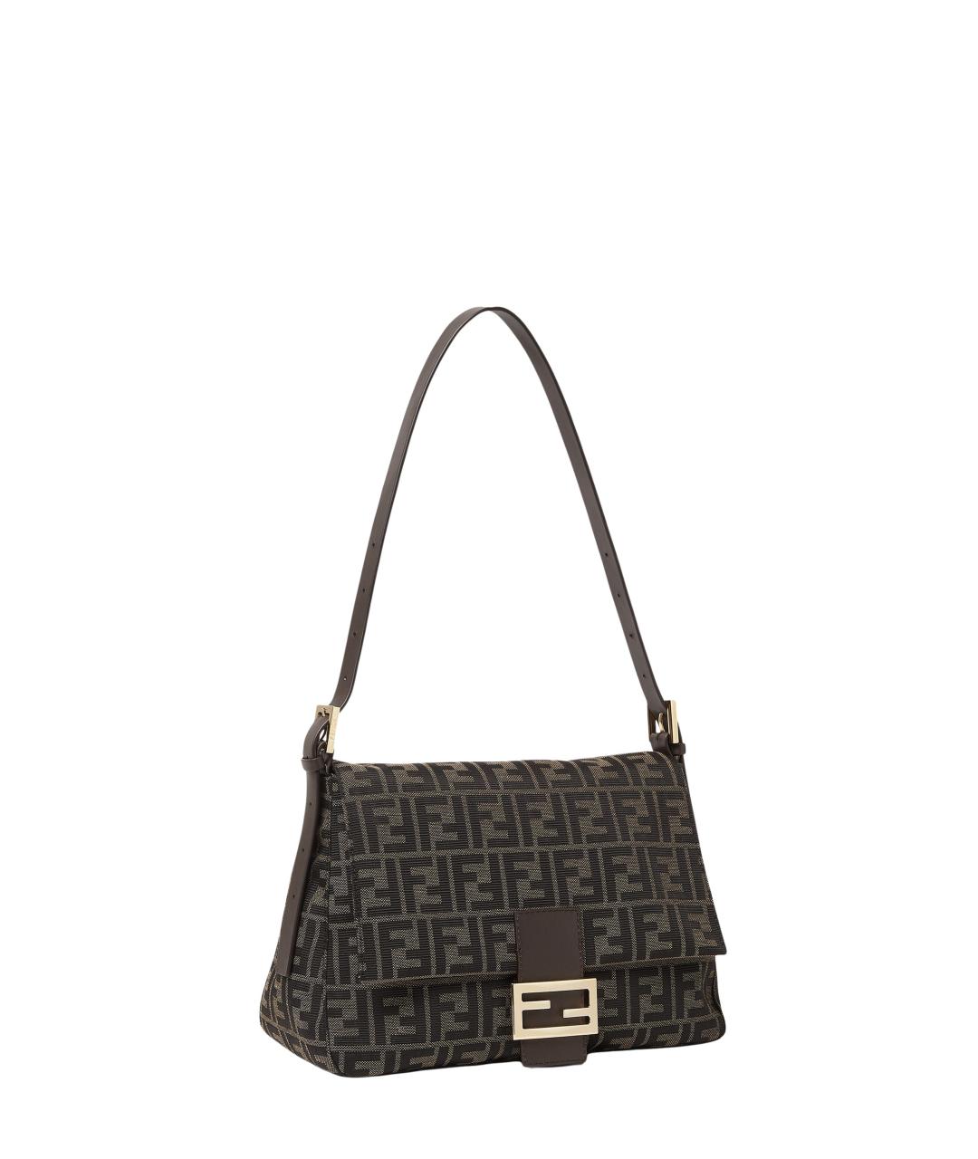FENDI Коричневая тканевая сумка через плечо, фото 2