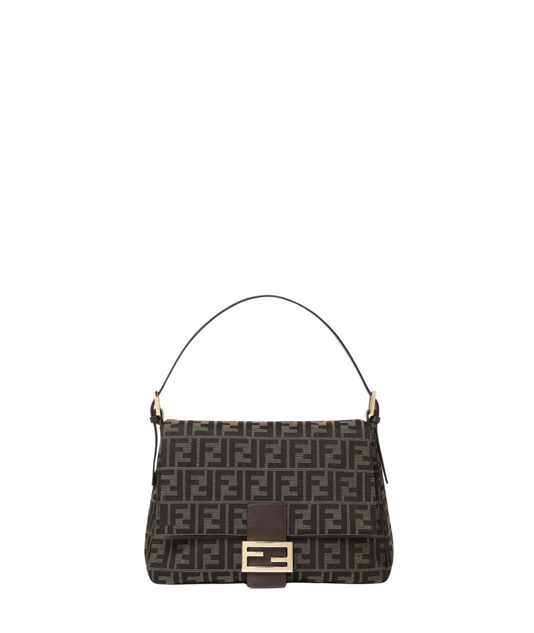 FENDI Коричневая тканевая сумка через плечо, фото 6