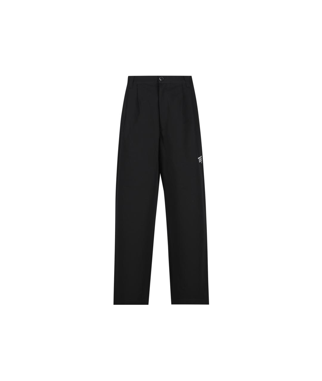 MONCLER Черные хлопковые повседневные брюки, фото 5