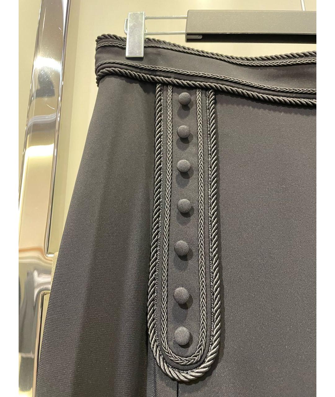 ELIE SAAB Черная вискозная юбка макси, фото 2
