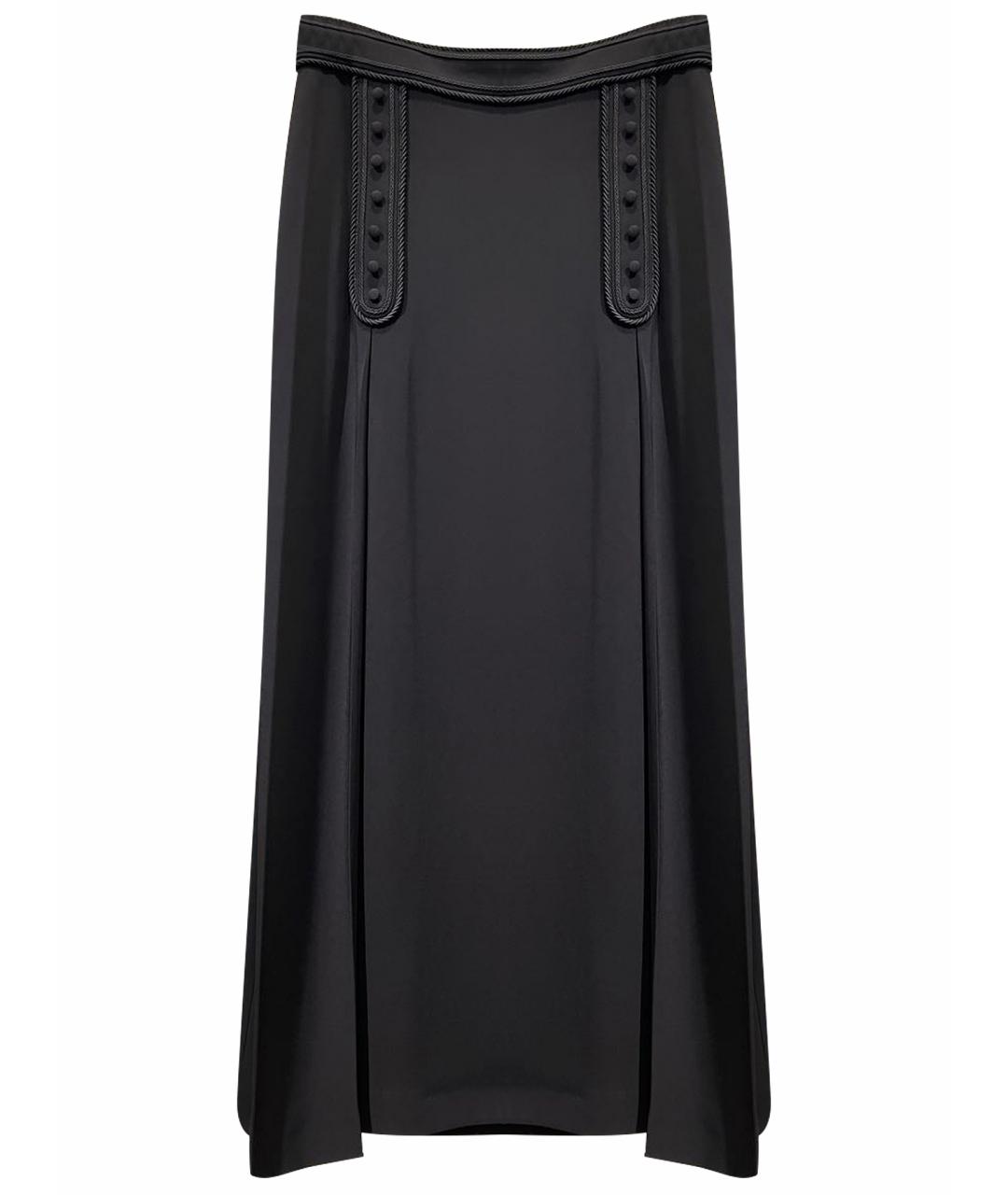 ELIE SAAB Черная вискозная юбка макси, фото 1