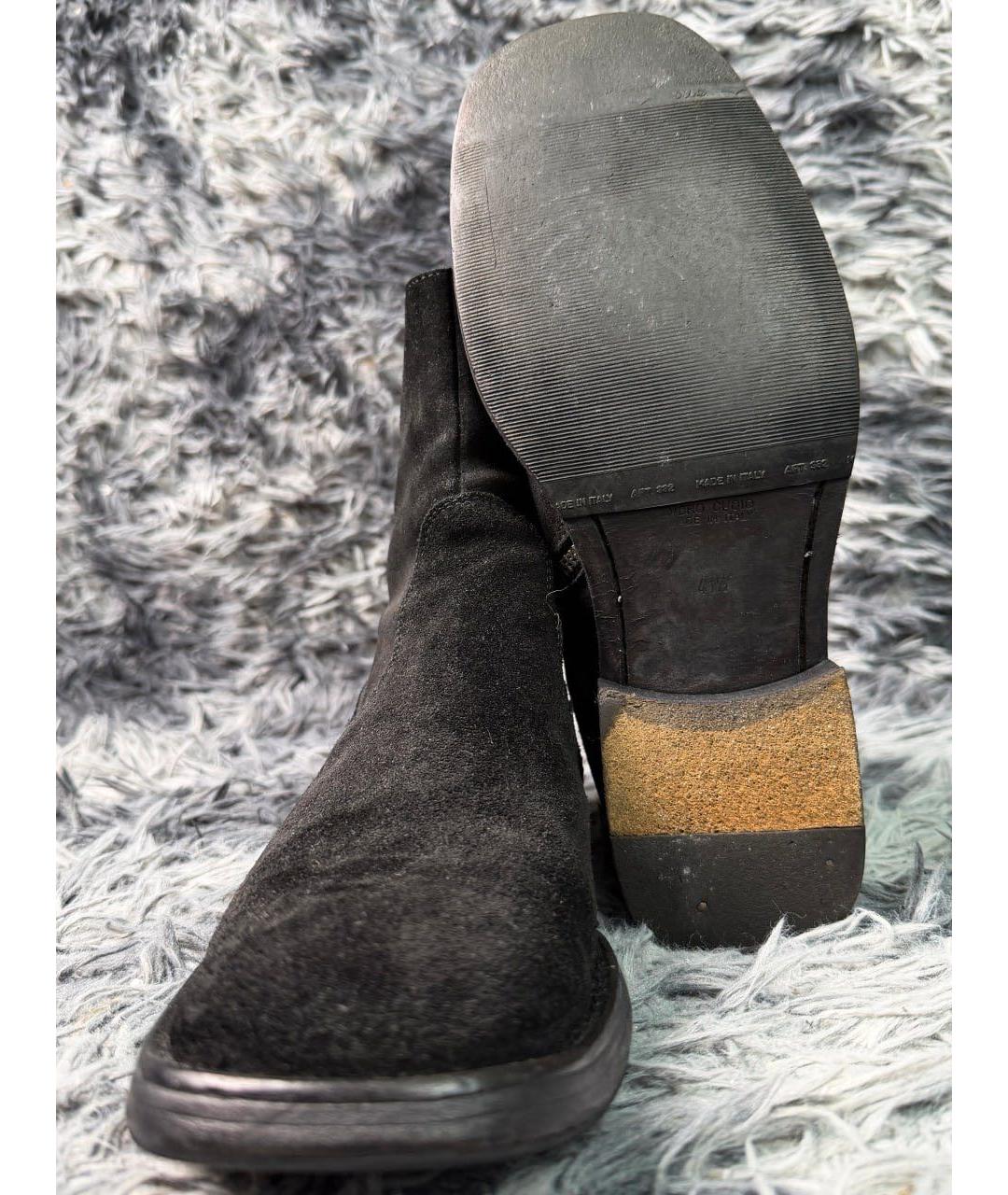 ANN DEMEULEMEESTER Черные замшевые высокие ботинки, фото 3