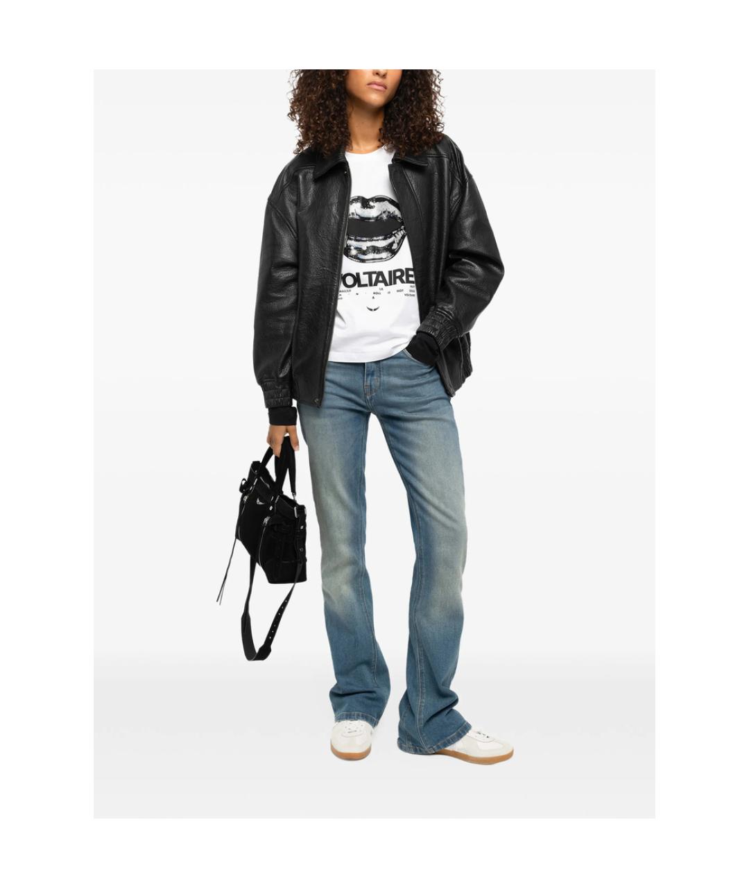 ZADIG & VOLTAIRE Черная кожаная куртка, фото 2
