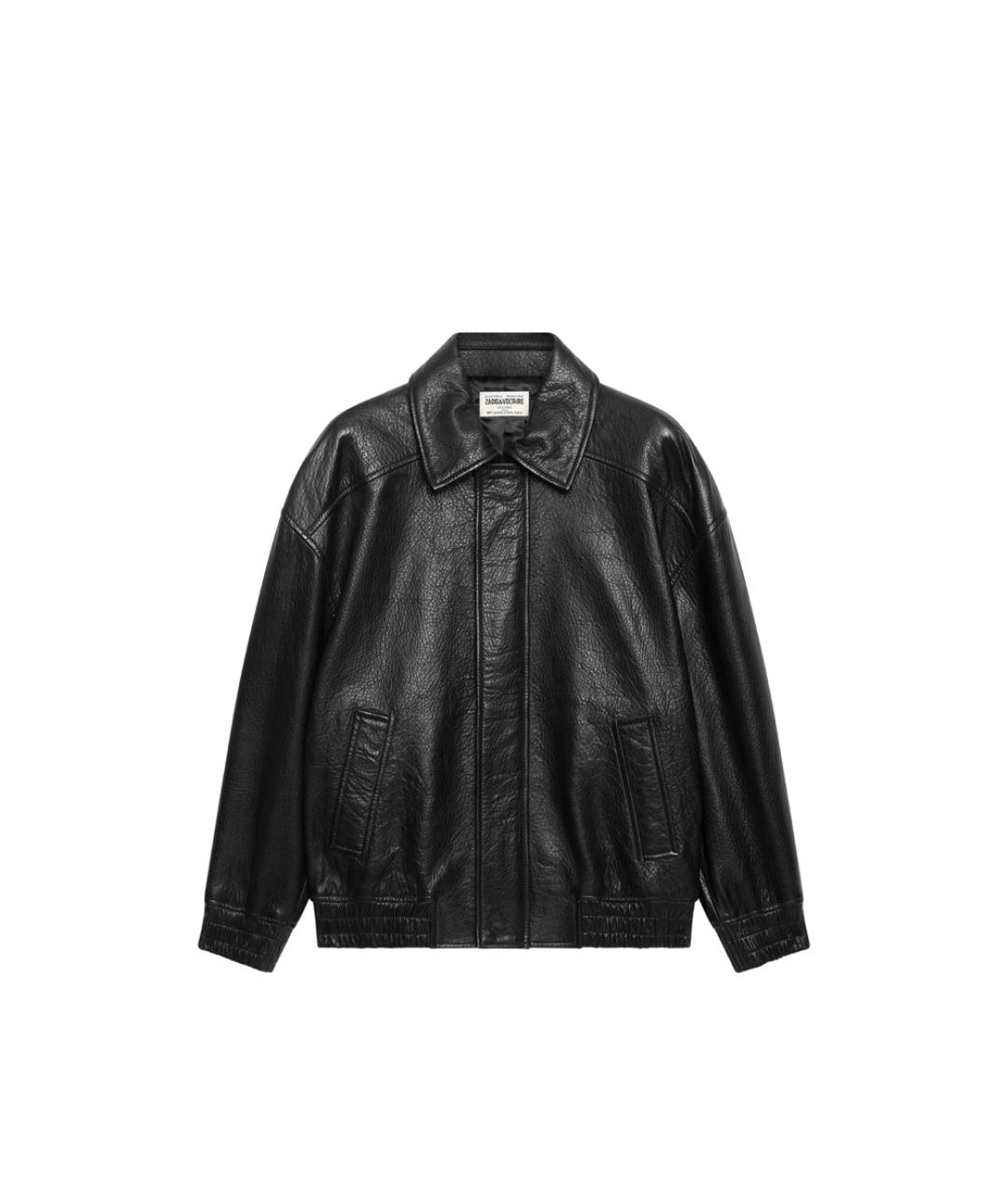 ZADIG & VOLTAIRE Черная кожаная куртка, фото 4