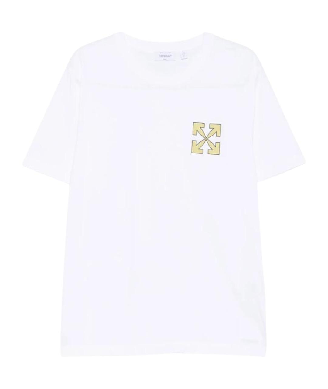 OFF-WHITE Белая хлопковая футболка, фото 1