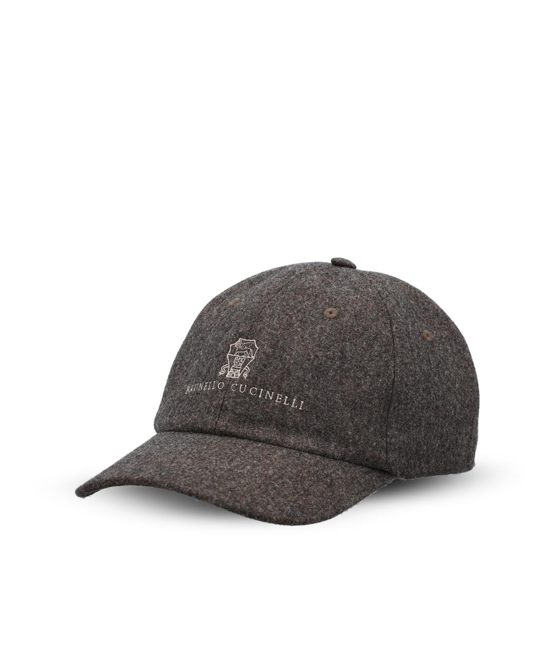 BRUNELLO CUCINELLI Серая шерстяная кепка/бейсболка, фото 5