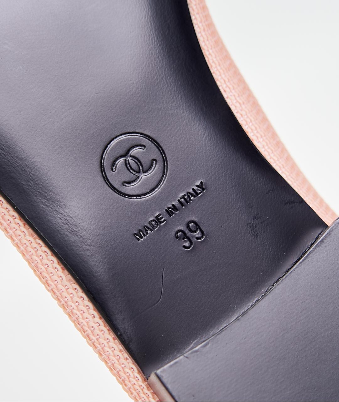 CHANEL Розовые текстильные балетки, фото 6