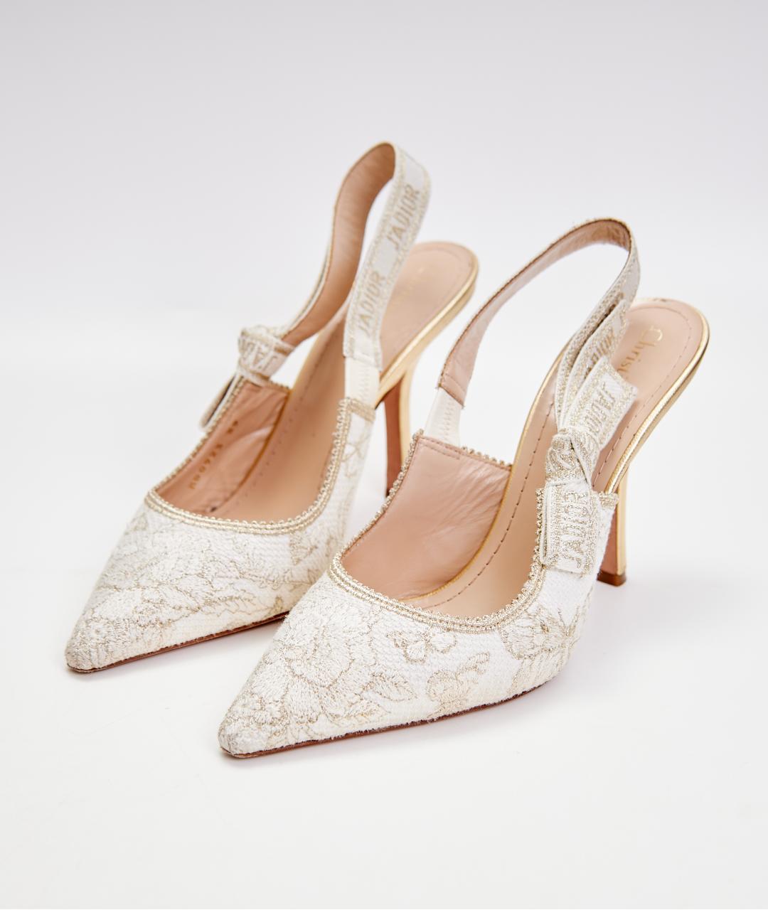 CHRISTIAN DIOR Белые текстильные туфли, фото 2