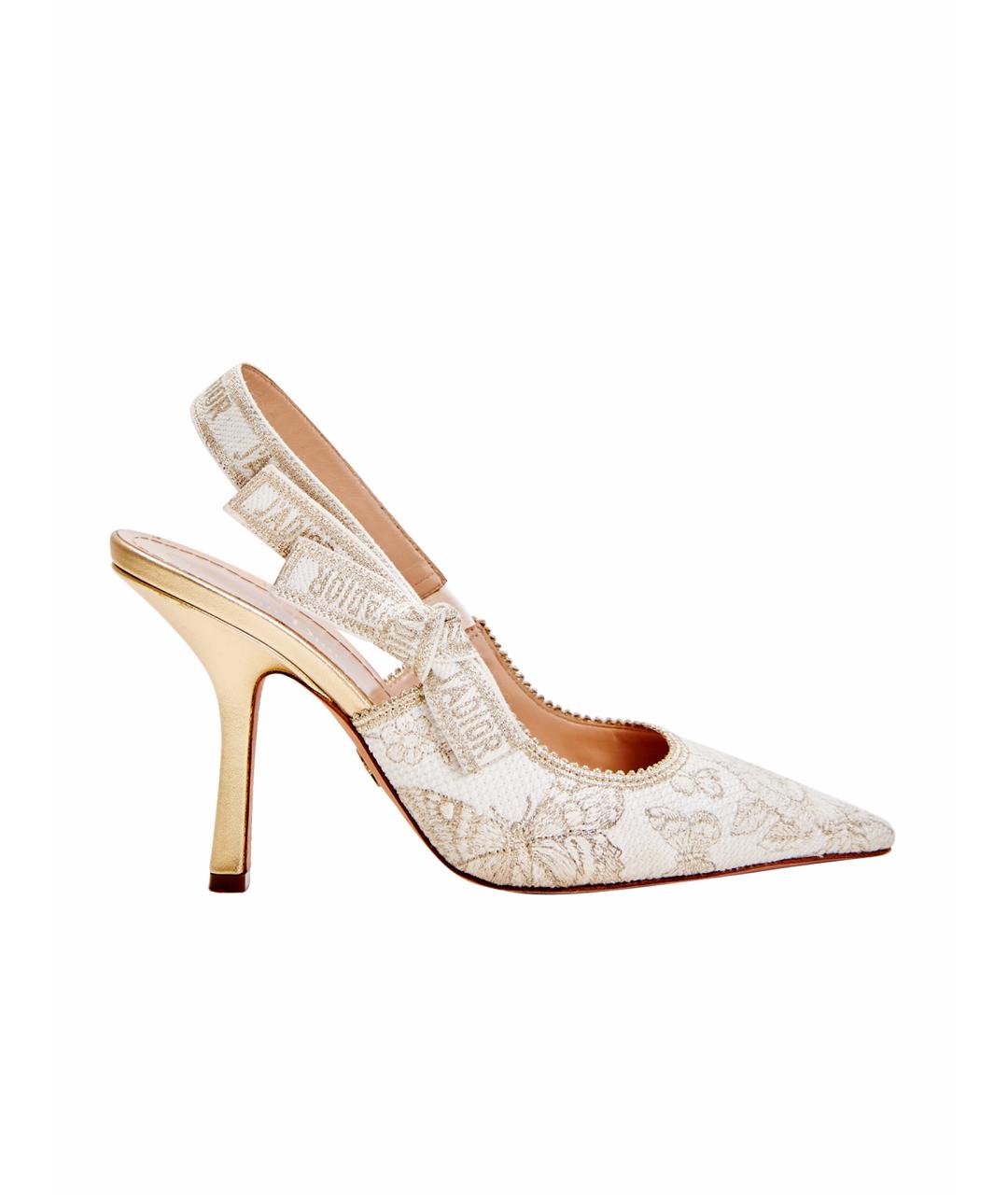 CHRISTIAN DIOR Белые текстильные туфли, фото 1