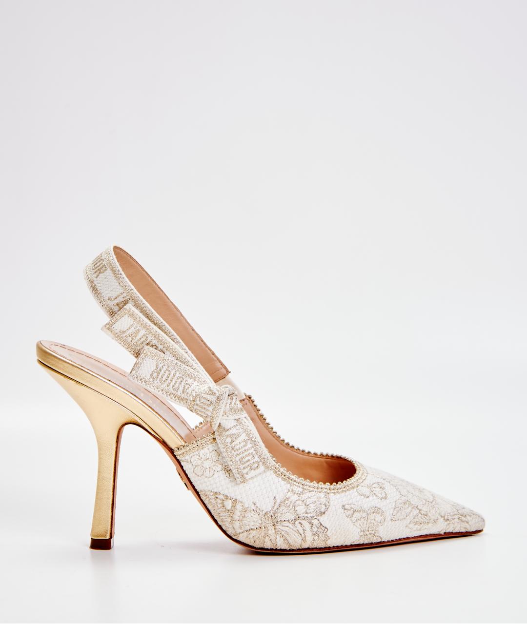 CHRISTIAN DIOR Белые текстильные туфли, фото 6