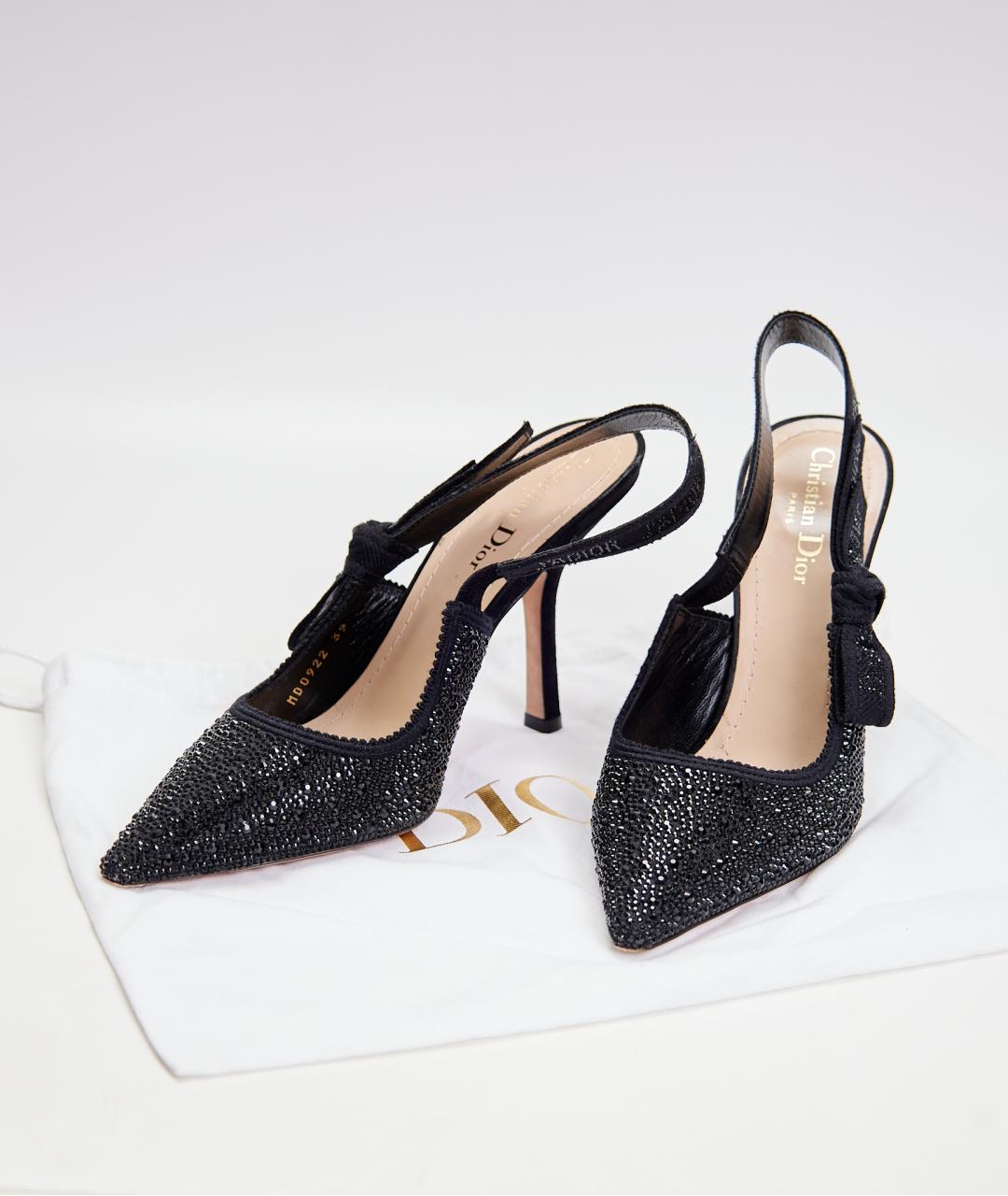 CHRISTIAN DIOR Черные кожаные туфли, фото 5