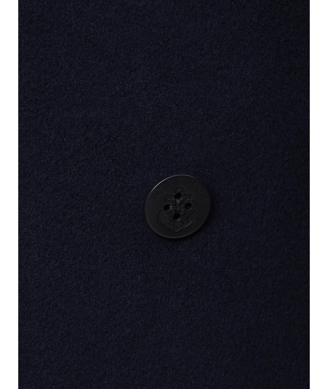 PAUL & SHARK Темно-синее шерстяное пальто, фото 6